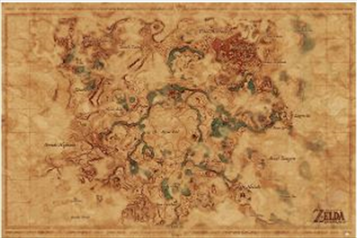 Legend Of Zelda - Map Of Hyrule Poster/Product Detail/Posters & Prints