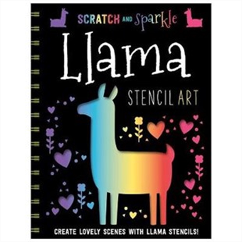 Scratch and Sparkle Llama Stencil Art/Product Detail/Arts & Crafts Supplies