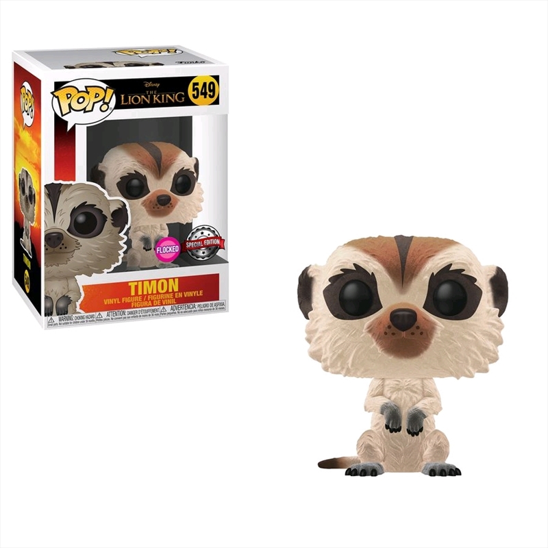 Lion King (2019) - Timon Flocked US Exclusive Pop! Vinyl [RS]/Product Detail/Movies