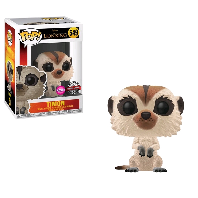 Lion King (2019) - Timon Flocked US Exclusive Pop! Vinyl [RS]/Product Detail/Movies