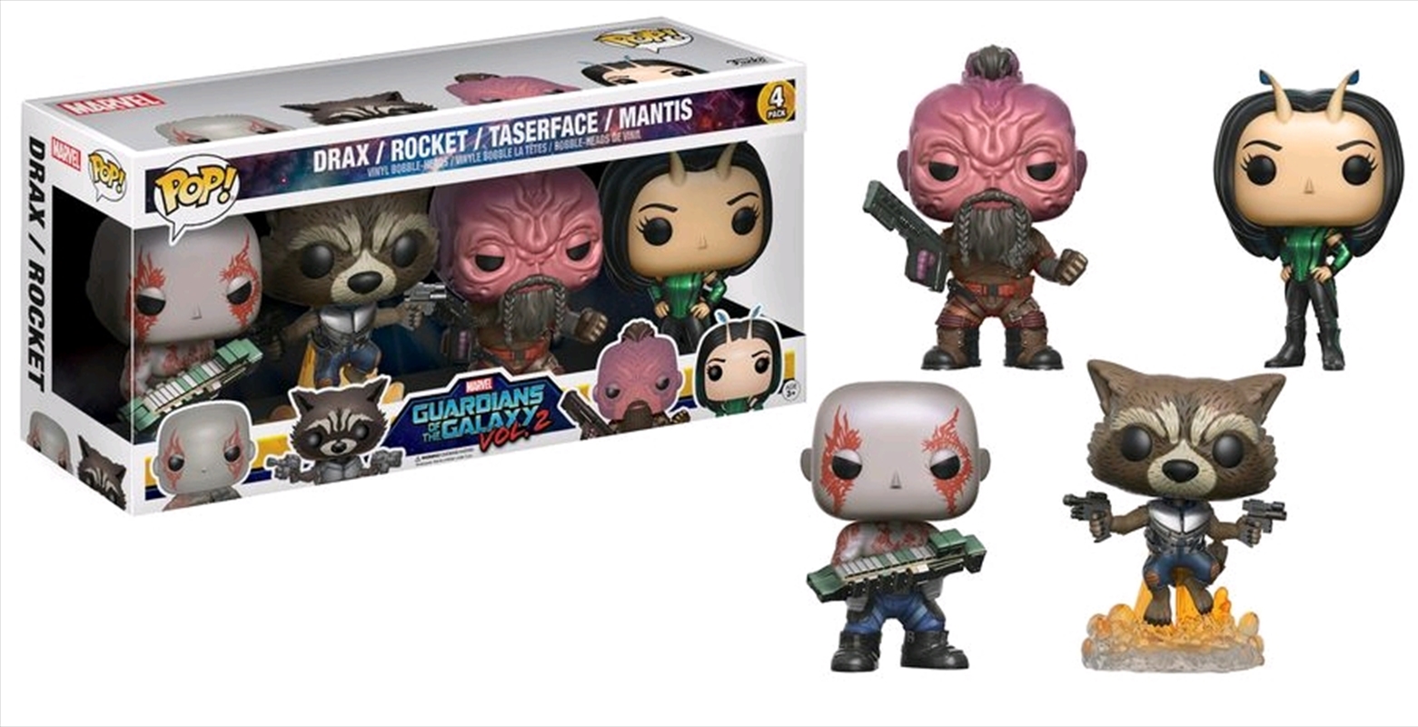 Guardians of the Galaxy: Vol. 2 - Drax, Rocket, Taserface & Mantis US Exclusive Pop! 4Pack/Product Detail/Movies
