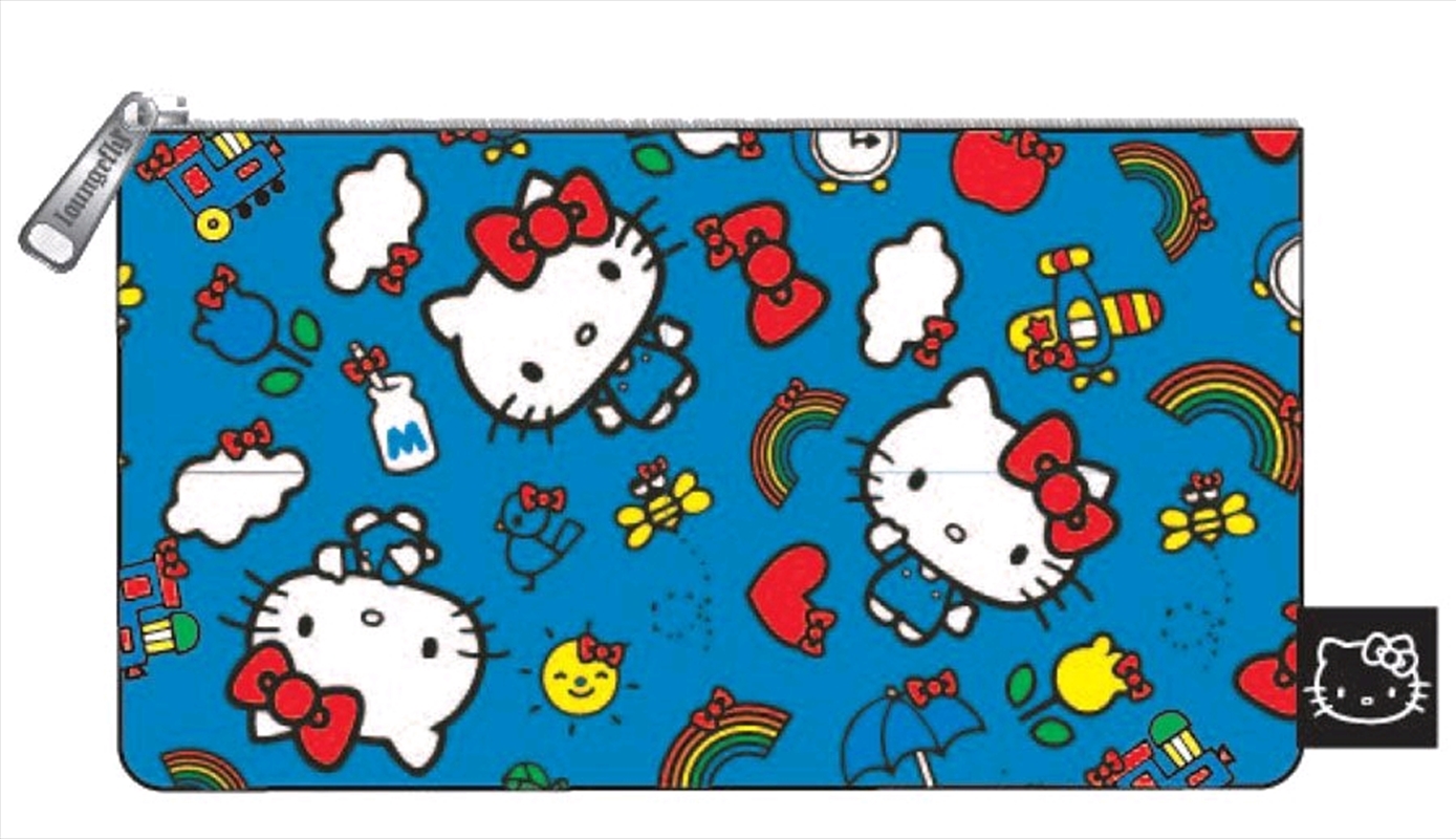 Loungefly - Hello Kitty - Blue Collage Pencil Case/Product Detail/Pencil Cases