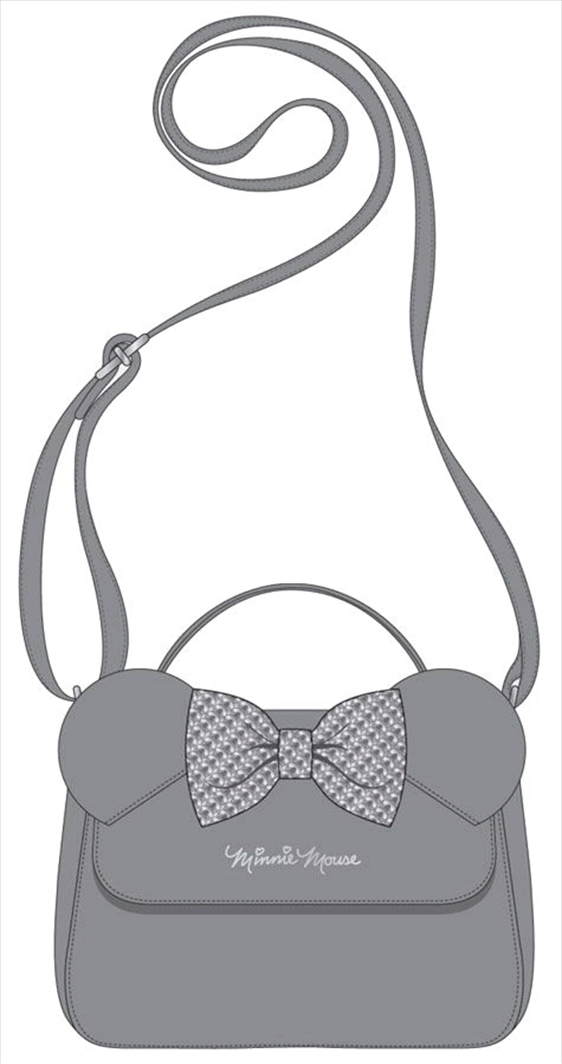 Loungefly - Mickey Mouse - Minnie Grey with Bow Crossbody Bag/Product Detail/Bags