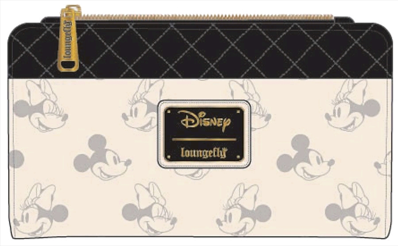 Loungefly - Mickey Mouse - Mickey & Minnie B&W Flap Wallet/Product Detail/Wallets