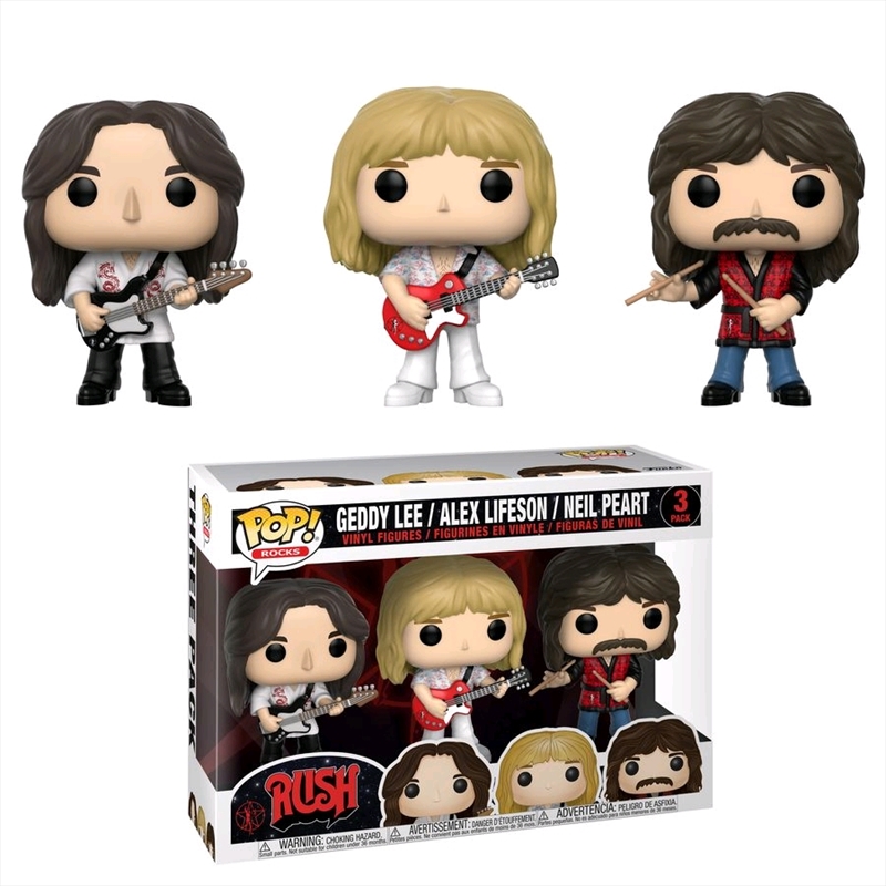 Rush - Geddy Lee, Alex Lifeson & Neil Peart Pop! Vinyl 3-pack [RS]/Product Detail/Movies