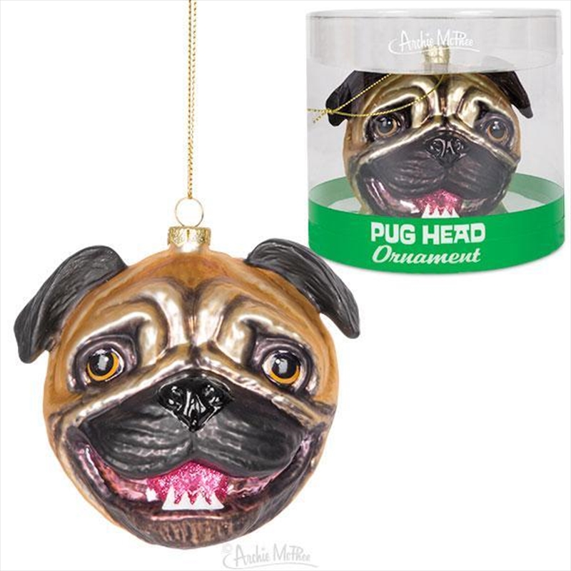 Pug Head Ornament - Archie McPhee | Homewares