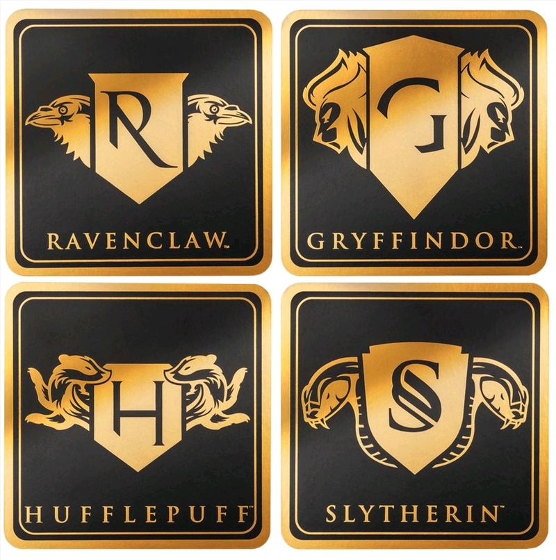 Harry Potter - House Crest Gold Foil Coasters (Set of 4)/Product Detail/Coolers & Accessories