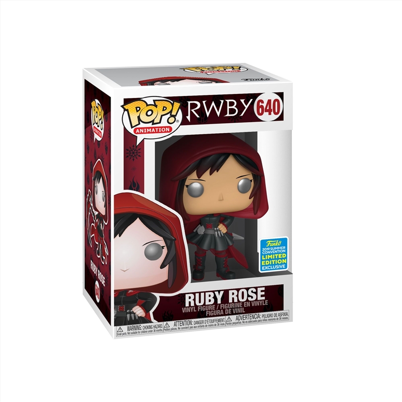 RWBY - Ruby Rose with Hood Pop! SDCC 19 RS/Product Detail/Convention Exclusives