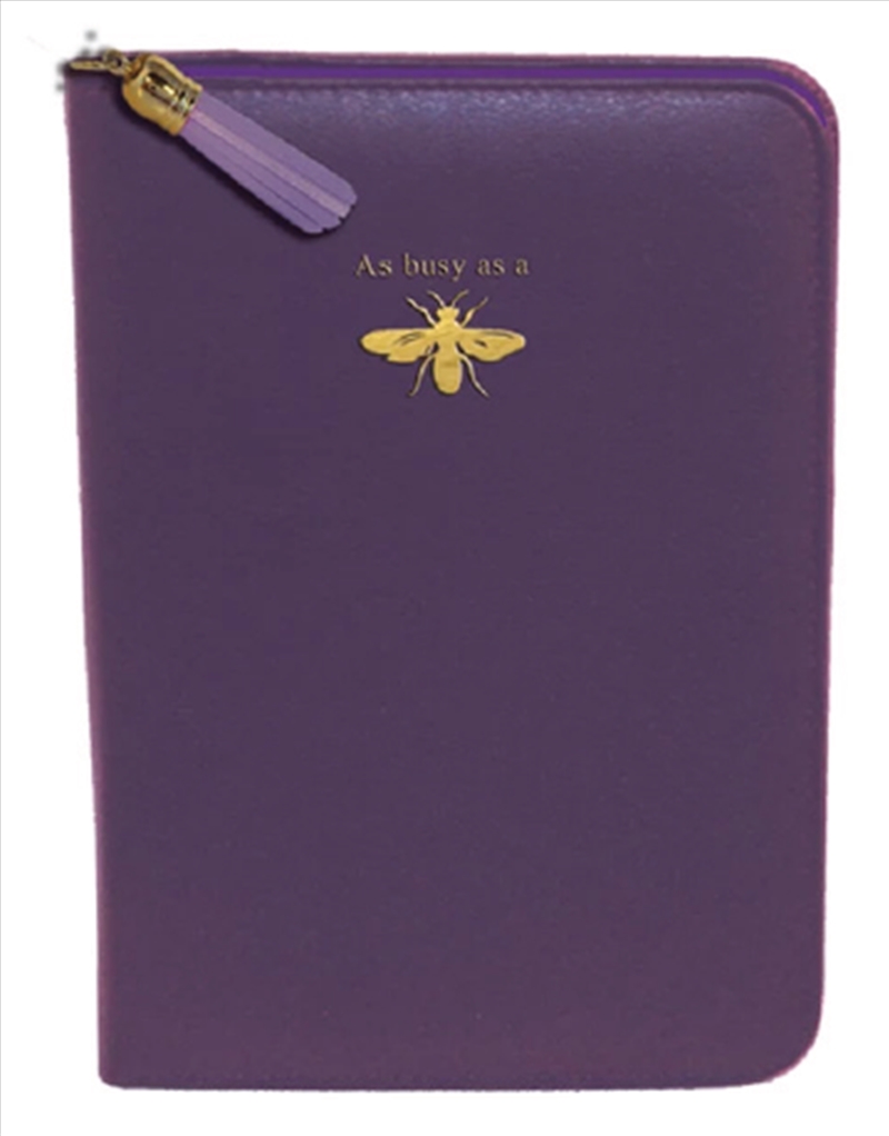 Buy As Busy As A Bee Purple Zip Portfolio Folder Sanity