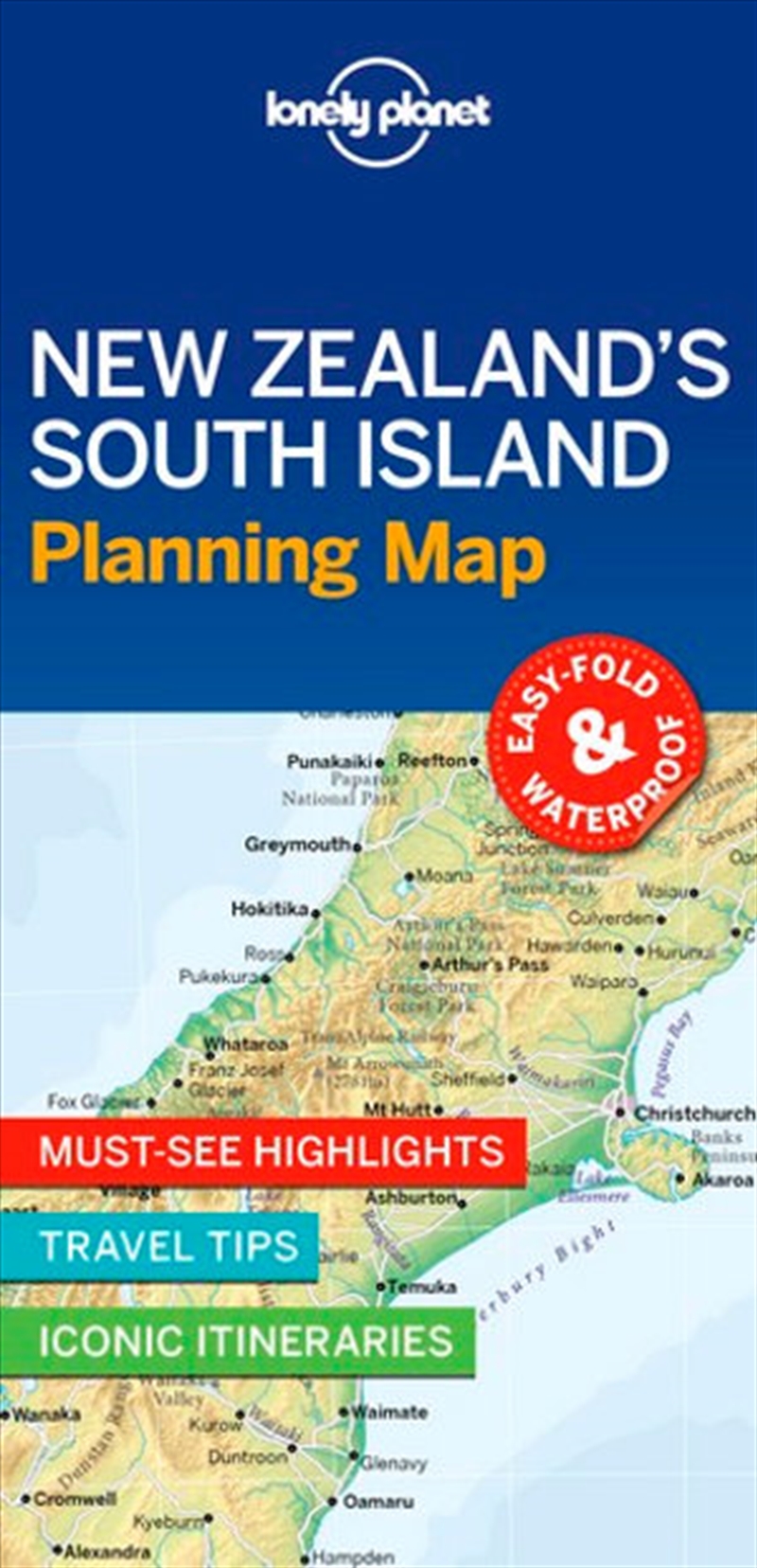 Lonely Planet New Zealand's South Island Planning Map/Product Detail/Travel & Holidays