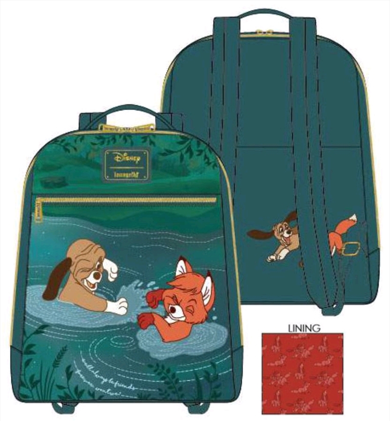 Loungefly Fox and the Hound Water Fight Mini Backpack Bags, Apparel Sanity