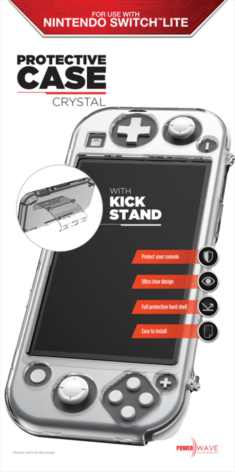 Powerwave Switch Lite Crystal Protective Case with Kick Stand/Product Detail/Consoles & Accessories