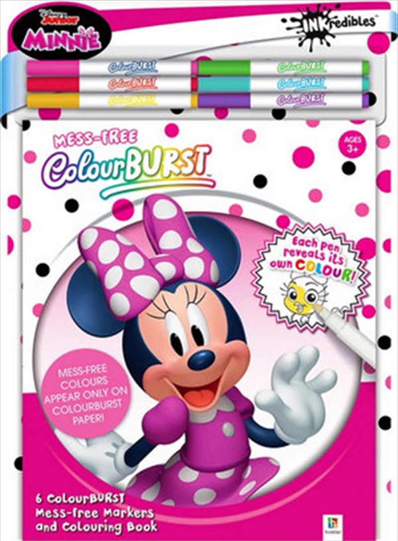 Colour Burst Disney Minnie Mouse Colouring Kit | Paperback Book