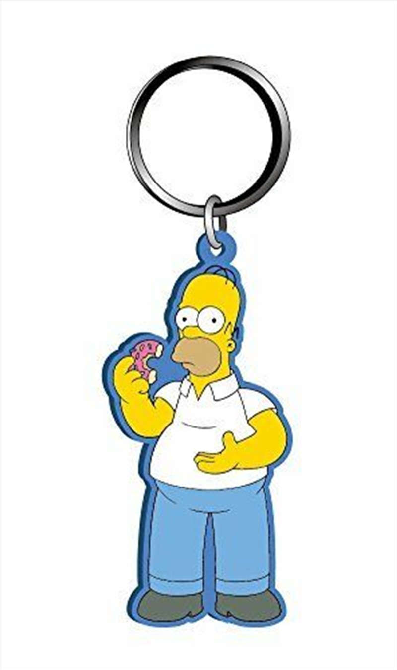 Keyring Soft Touch The Simpsons Homer Simpson with Donut/Product Detail/Keyrings