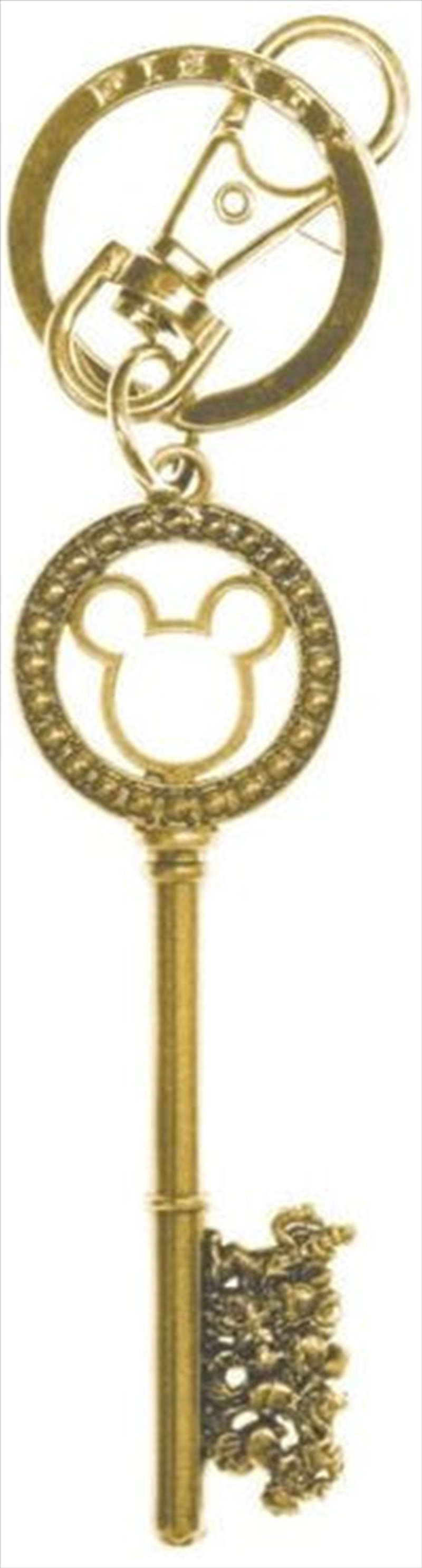 Keyring Pewter Disney Master Key with Gem Beads (Gold)/Product Detail/Keyrings