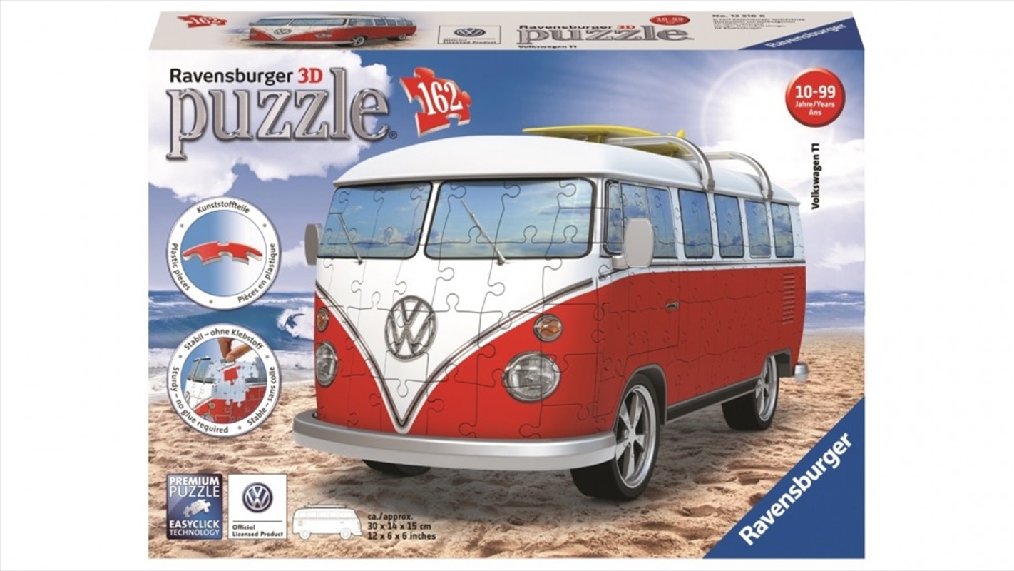 Ravensburger 162 Piece VW Kombi Bus 3D Puzzle/Product Detail/Jigsaw Puzzles