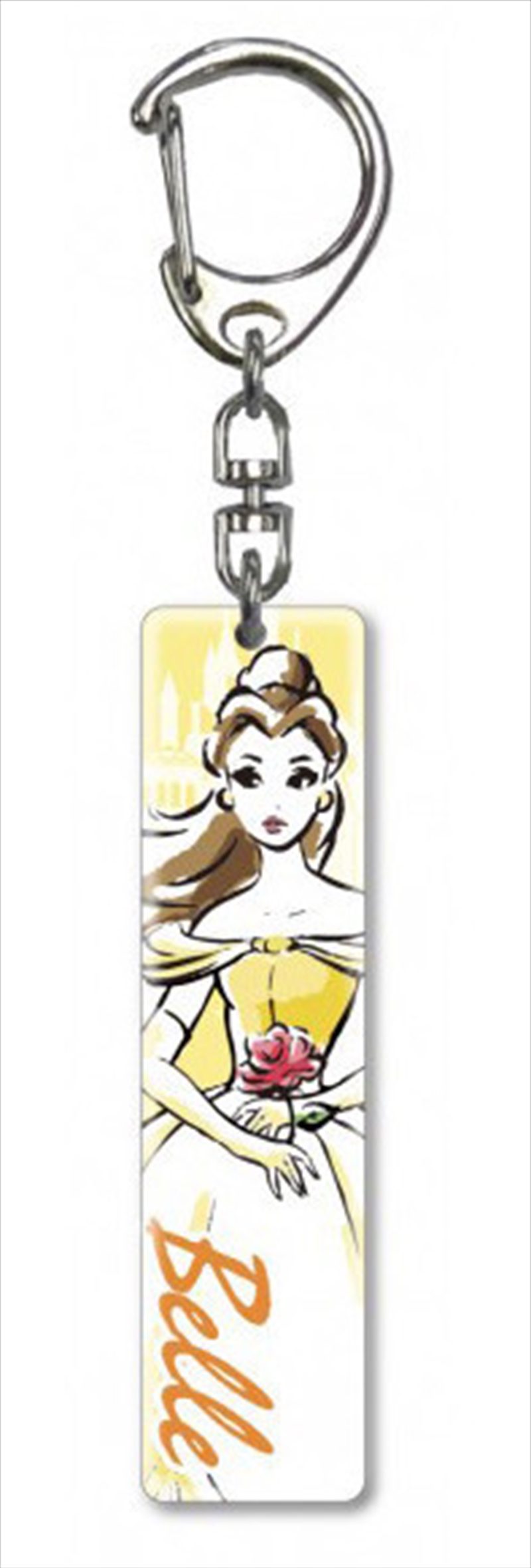 Keyring Lucite Crystal Clear Princess Beauty and the Beast Belle/Product Detail/Keyrings
