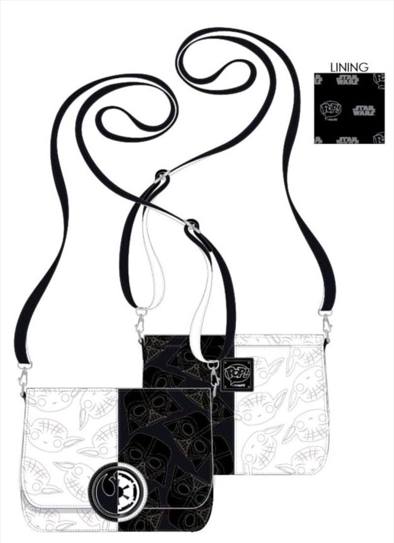 Loungefly - Star Wars - Black/White Yoda/Vader Heads Crossbody/Product Detail/Bags
