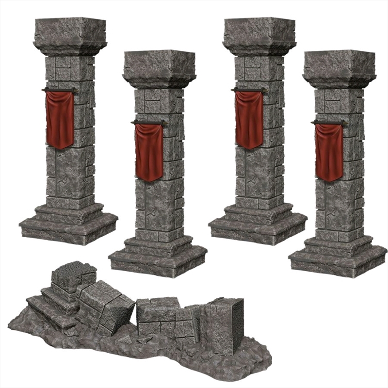 WizKids - Deep Cuts Unpainted Miniatures: Pillars & Banners | Games