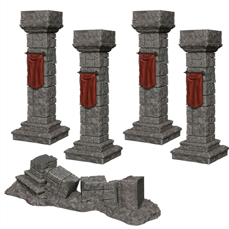 WizKids - Deep Cuts Unpainted Miniatures: Pillars & Banners/Product Detail/RPG Games