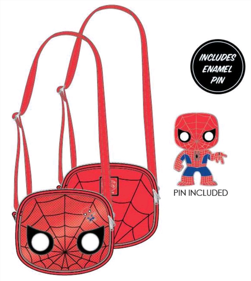 Loungefly - Spider-Man - Spider-Man Pin Collector Crossbody Bag with Pin/Product Detail/Bags