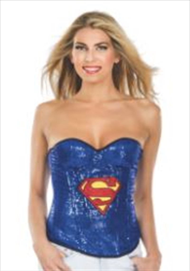 Supergirl Sequin Corset Costume: Small | Apparel