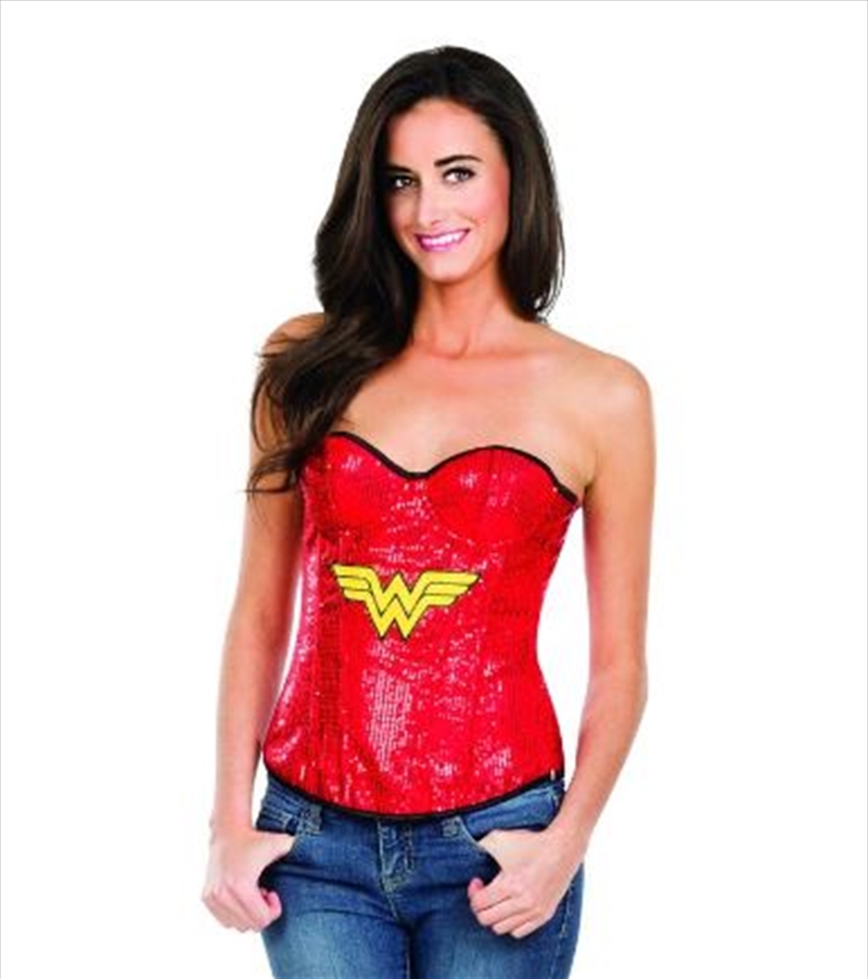 Wonder Woman Sequin Corset Costume: Medium | Apparel