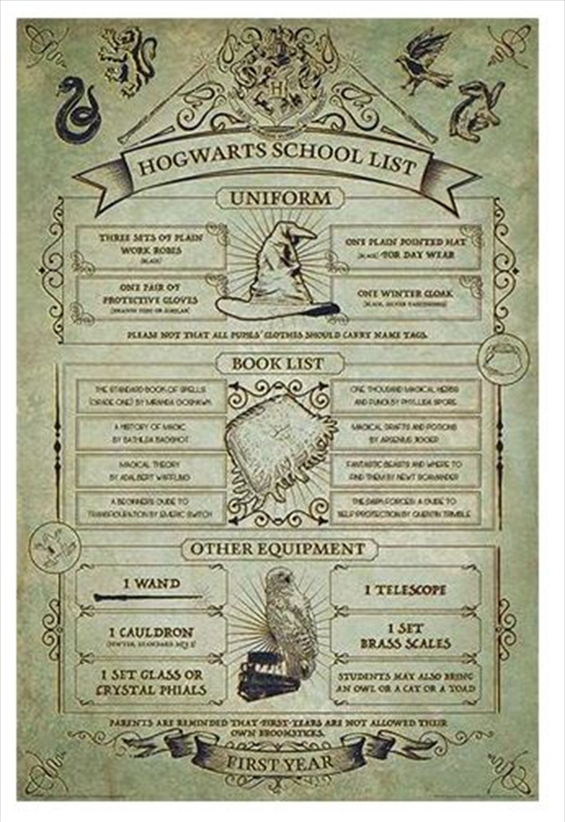 Harry Potter - Hogwarts School List | Merchandise