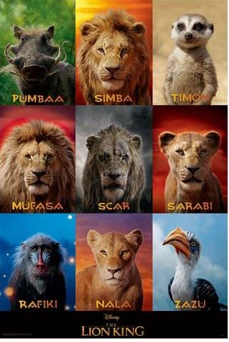 Lion King (Live Action) - Character Grid/Product Detail/Posters & Prints