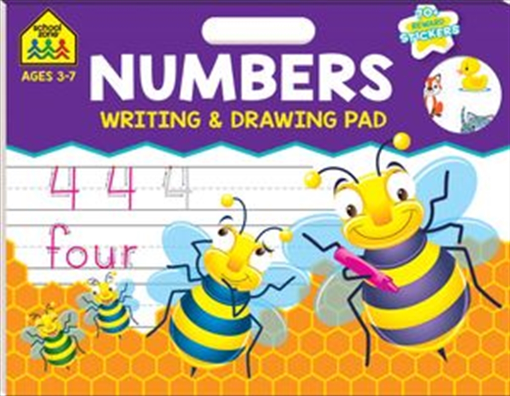 School Zone Numbers Writing & Drawing Pad | Paperback Book
