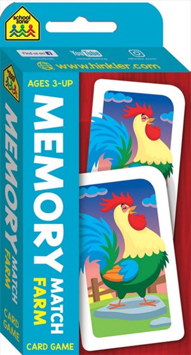 School Zone Memory Match Farm Flash Card Game | Merchandise