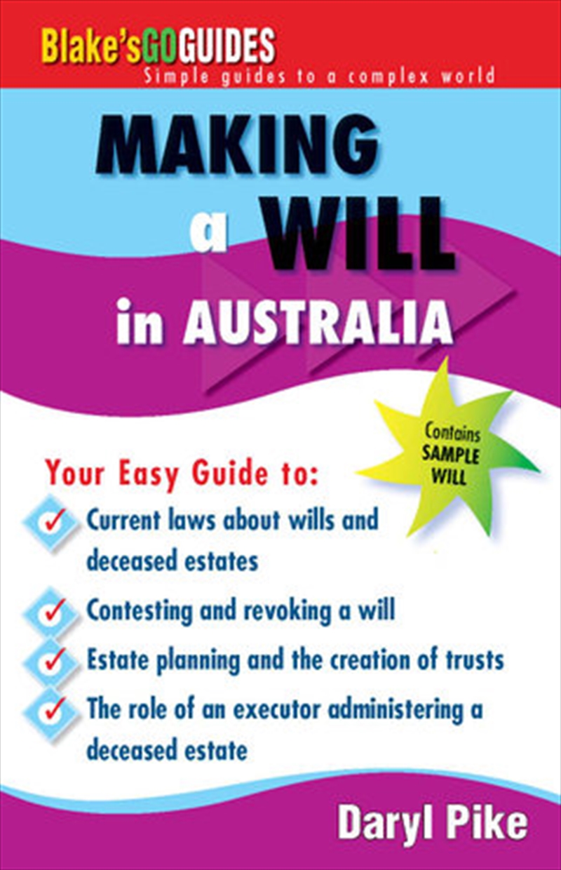 Blake's Go Guides Making a will in Australia/Product Detail/Reading