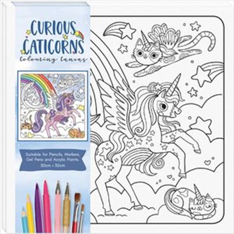 Curious Caticorns - Children's Colouring Canvas | Colouring Book