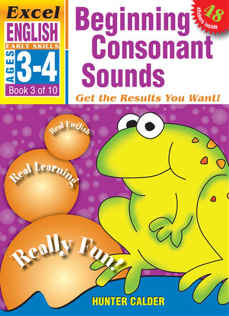 Excel Early Skills English Book 3: Beginning Consonant Sounds Ages 3-4/Product Detail/Reading