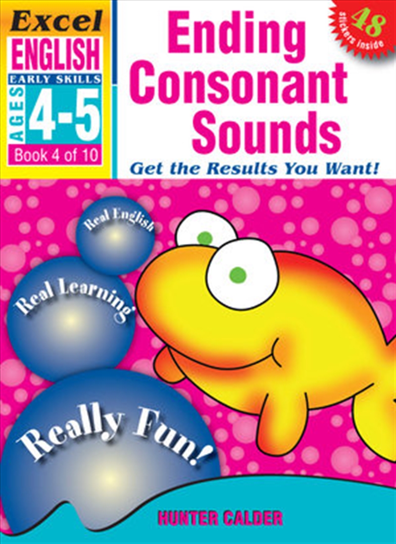 Excel Early Skills English Book 4: Ending Consonant Sounds Ages 4-5/Product Detail/Reading