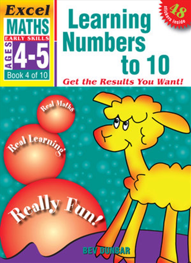 Excel Early Skills Maths Book 4: Learning Numbers to 10 Ages 4-5/Product Detail/Reading