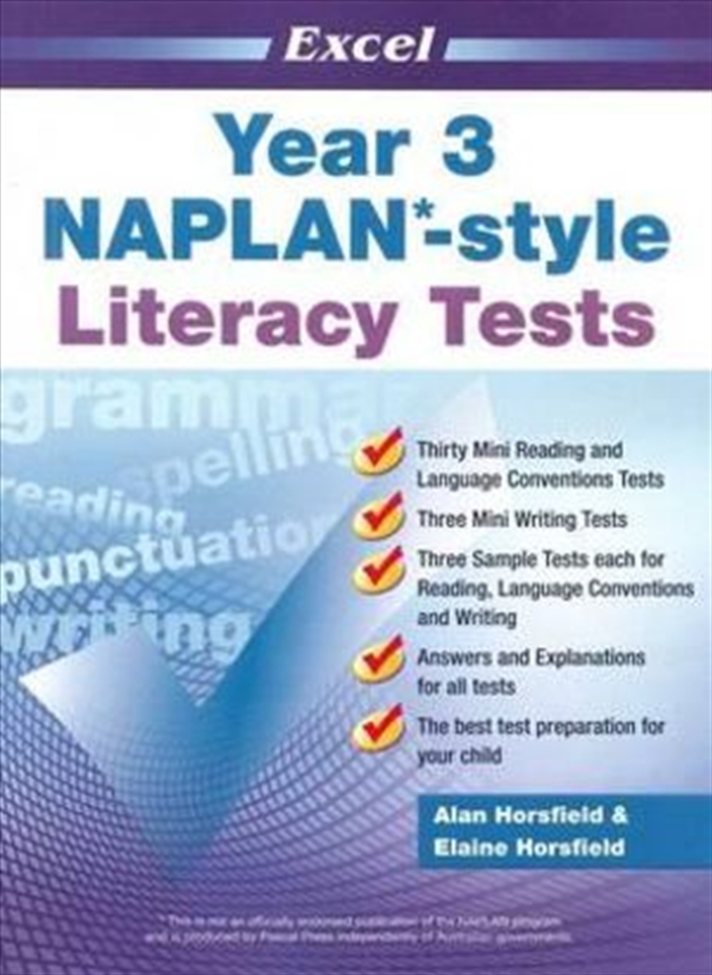 Excel NAPLAN*-style Literacy Tests Year 3/Product Detail/Reading