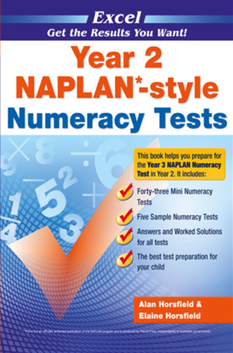 Excel NAPLAN*-style Numeracy Tests Year 2/Product Detail/Reading