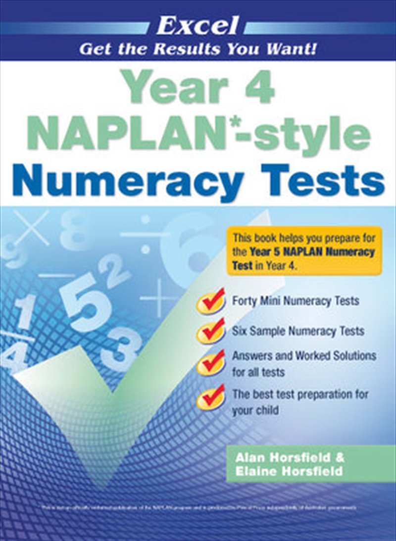 Excel NAPLAN*-style Numeracy Tests Year 4 | Paperback Book