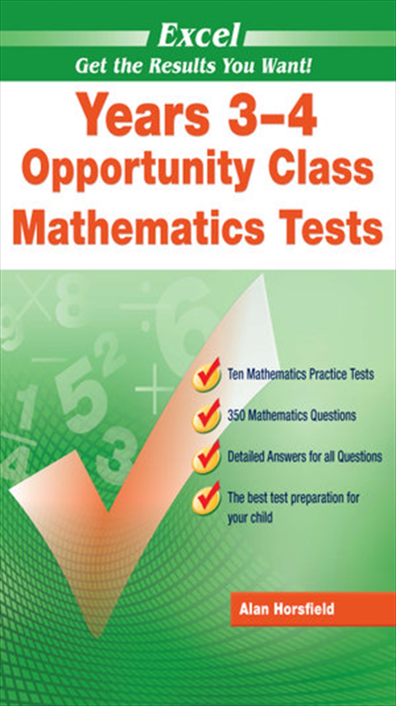 Excel Opportunity Class Mathematics Tests Years 3-4/Product Detail/Reading