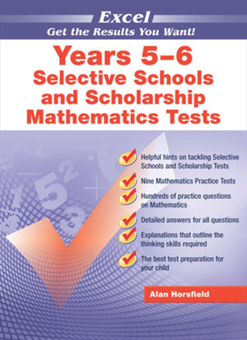 Excel Selective Schools and Scholarship Mathematics Tests Years 5-6/Product Detail/Reading