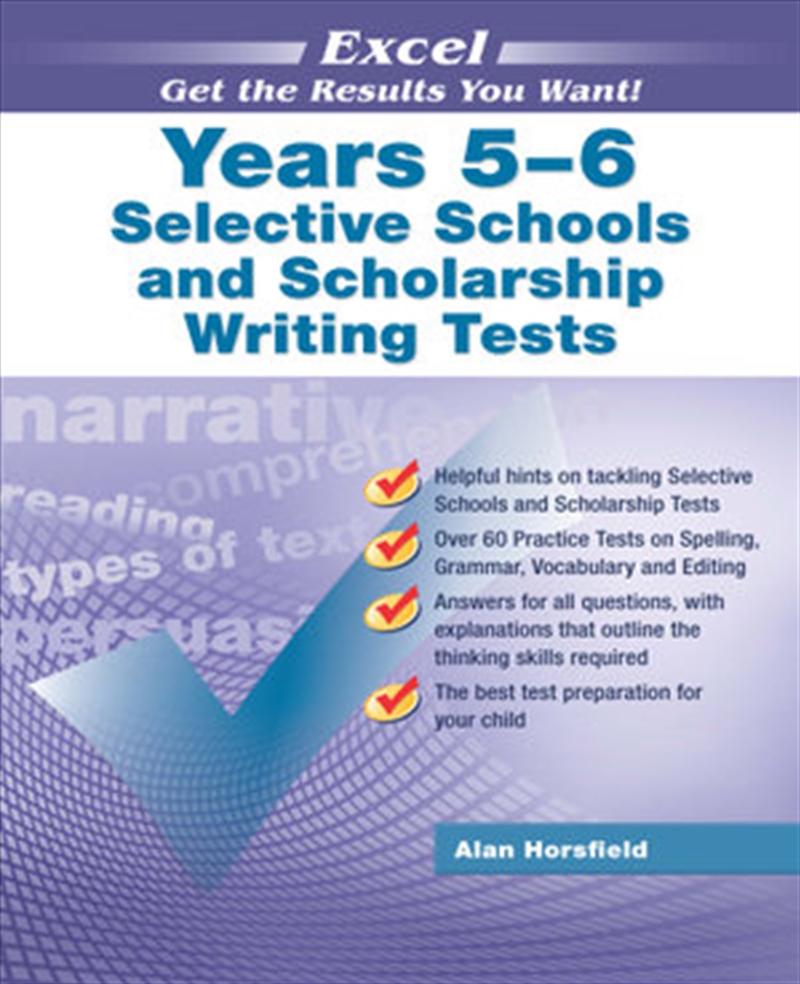 Excel Selective Schools and Scholarship Writing Tests Years 5-6/Product Detail/Reading