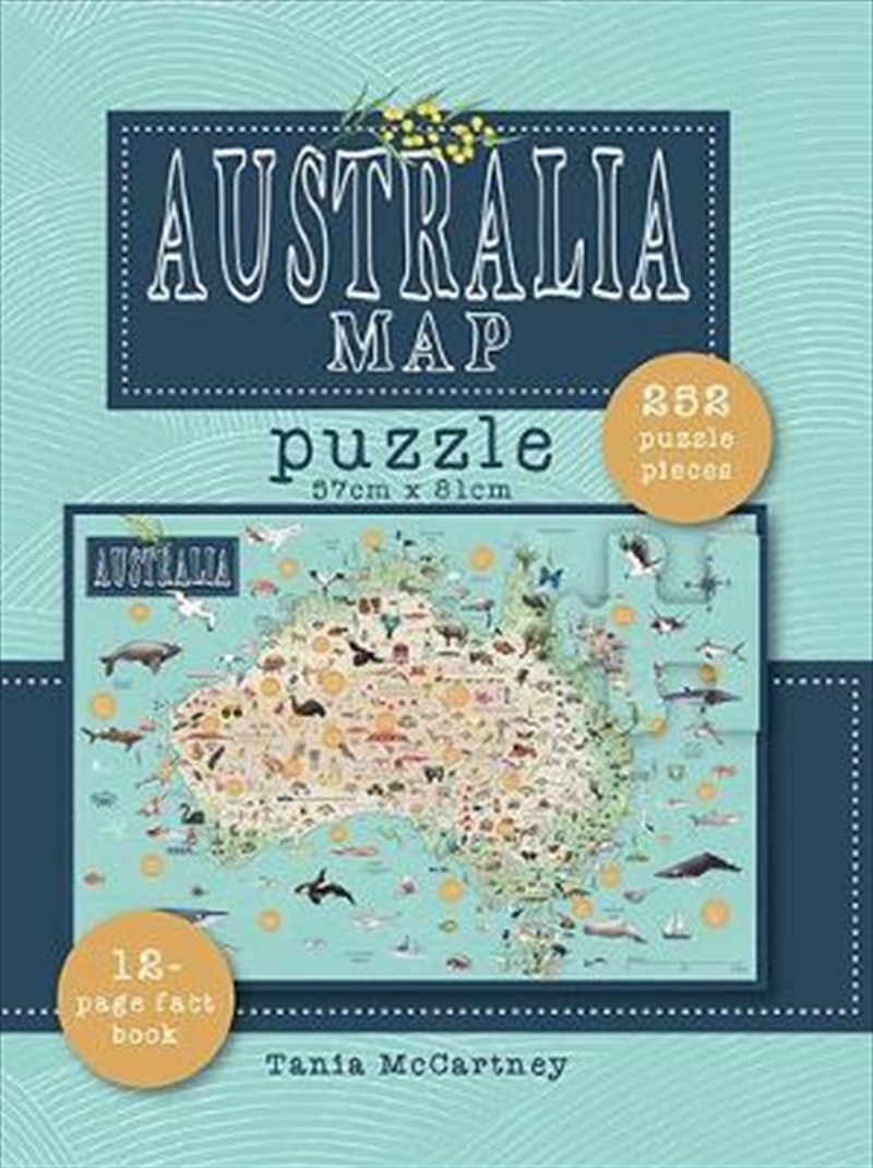 Australia Map Puzzle : Includes book & 250 piece puzzle | Merchandise