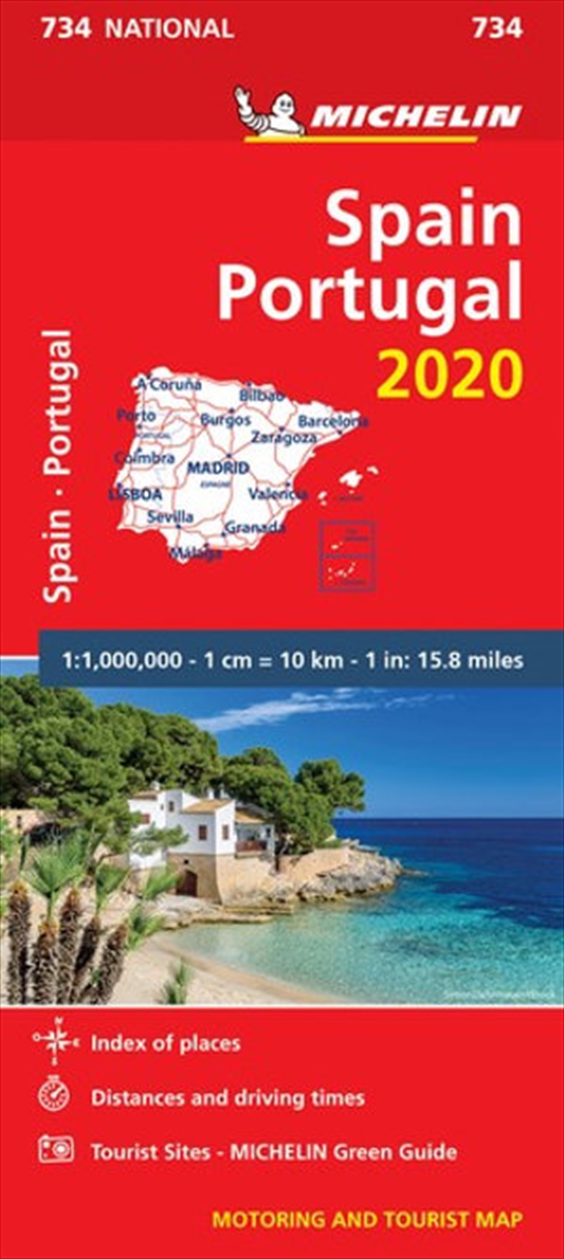 Spain & Portugal 2020 Michelin National Road Map 734 | Sheet Map