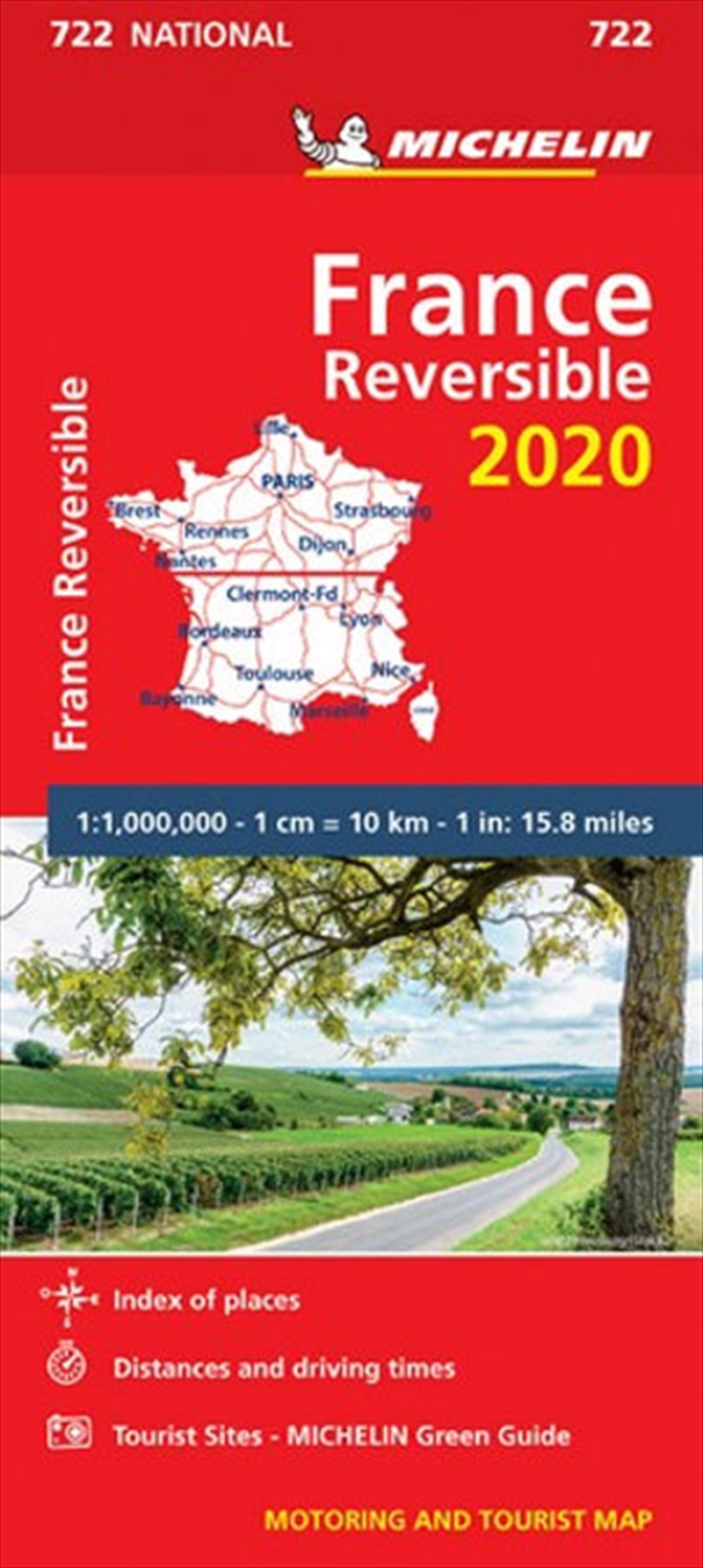 France Map: Reversible 2020 | Sheet Map