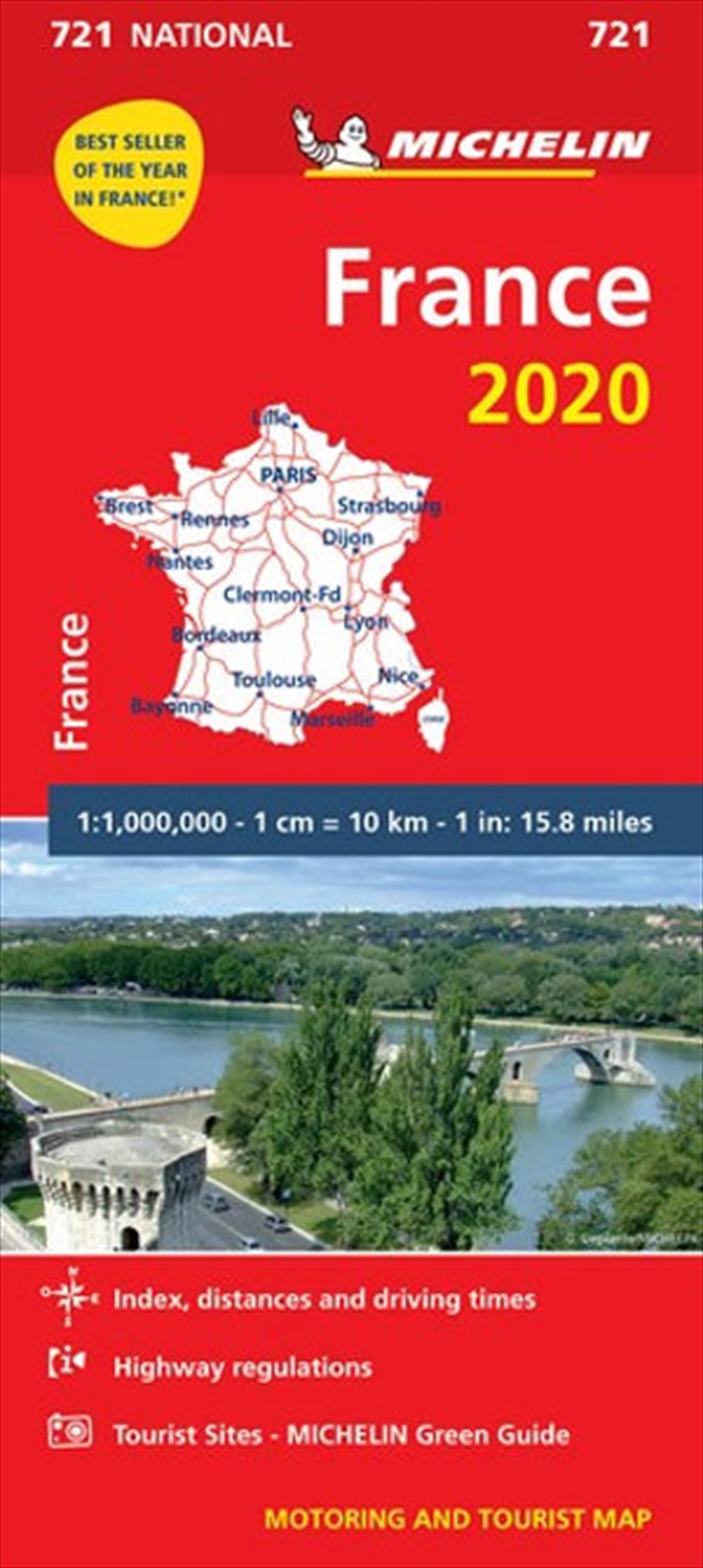 France 2020 Michelin National Road Map 721 | Sheet Map