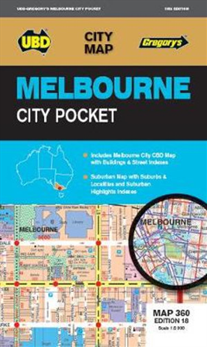 Melbourne City Pocket Map 360 18th ed/Product Detail/Geography