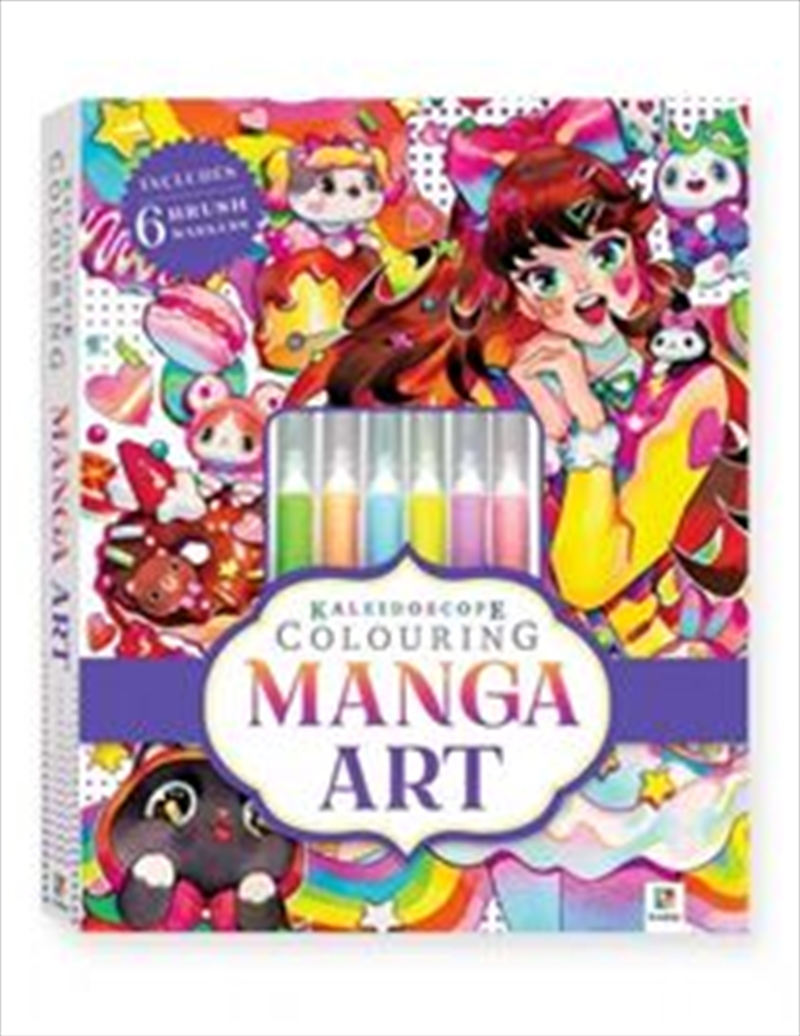Kaleidoscope Colouring Kit: Manga | Hardback Book