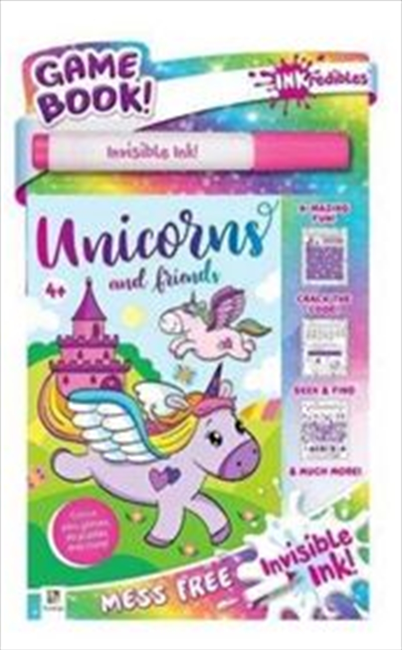 Inkredibles Invisible Ink: Unicorns and Friends | Paperback Book