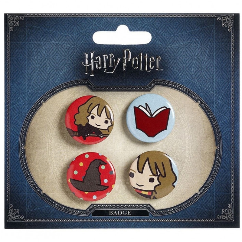 Harry Potter Chibi Button Badge Set 2 (Hermione/Sorting Hat)/Product Detail/Buttons & Pins